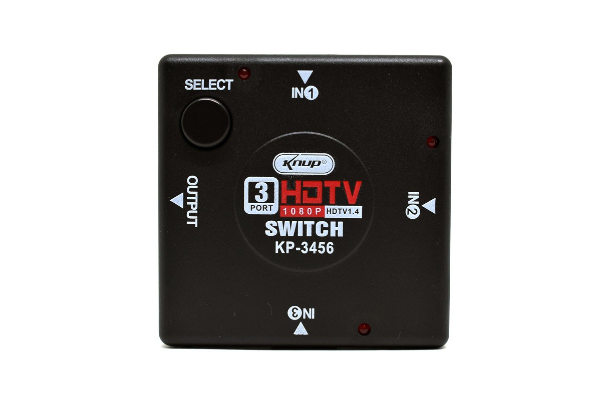 ADAPTADOR SWITCH HDMI 3 ENTRADAS E 1 SAIDA KP-3456