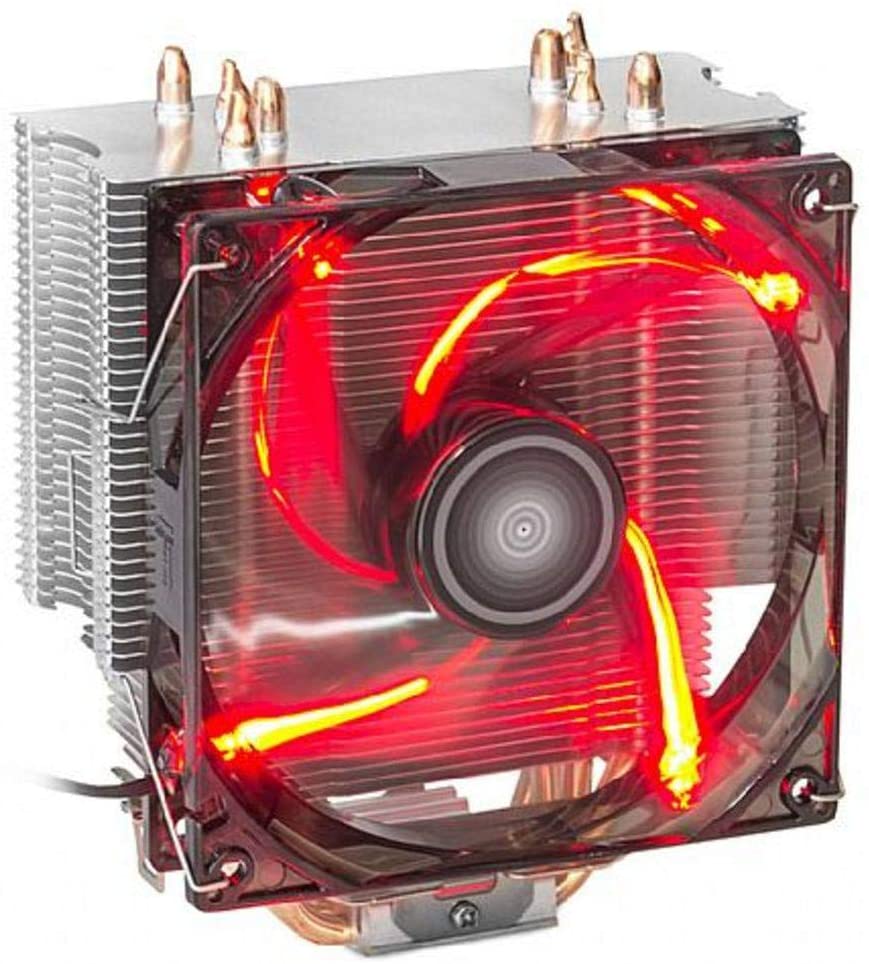 COOLER UNIVERSAL LED RED VERMELHO INTEL AMD FAN 1150 1151 AM3 AM4 DX-9000