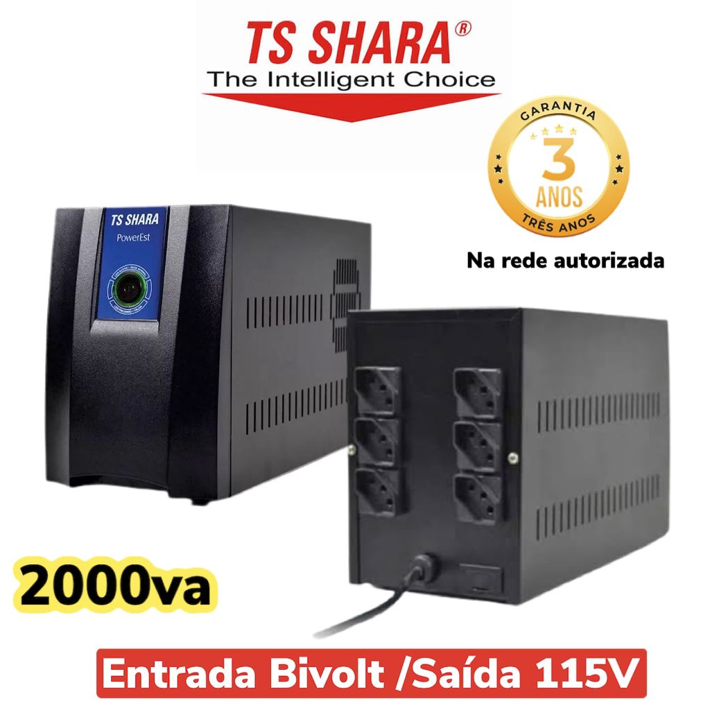 Estabilizador 2000va Bivolt / 115v Para Impressora Laser Ts Shara 9011