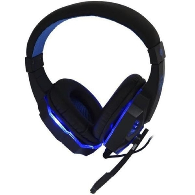 HEADFONE GAMER P2 COM MICROFONE E CONTROLE DE VOLUME EXBOM HF-G230 Azul