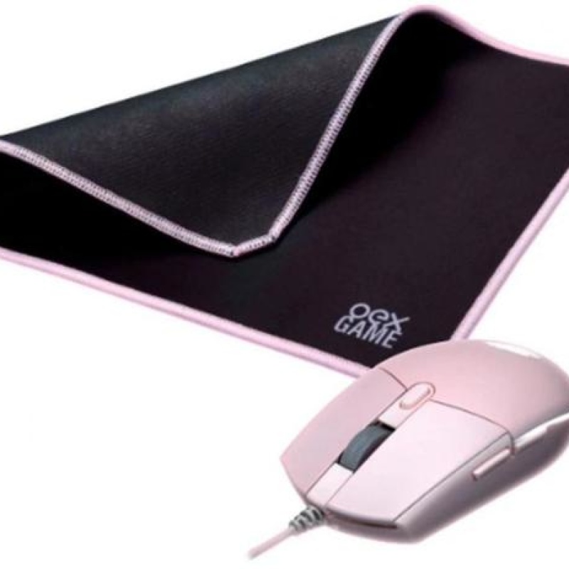 Kit Gamer Combo Arya Mouse 2400 DPI + Mouse pad Speed Rosa MC104 OEX