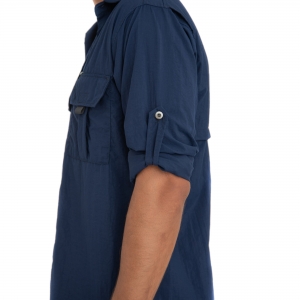 Camisa UV LINE Tenerife Manga Longa Masculino Marinho Proteção Solar