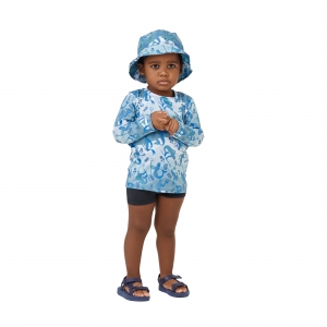 Camiseta UV LINE Baby Estampa Merman Manga Longa Infantil Proteção Solar