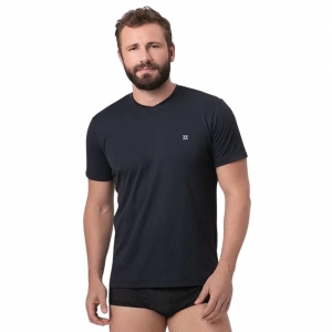 Camiseta UV LINE Sport Fit Manga Curta Masculino Preto Proteção Solar