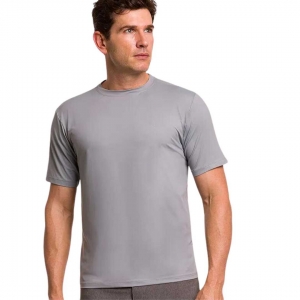 Camiseta UV LINE Uvpro Manga Curta Masculino Cinza Proteção Solar