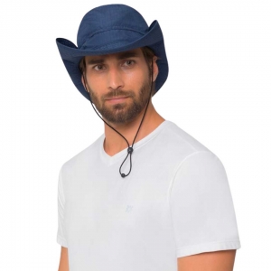 Chapéu UV LINE Safari Masculino Marinho Proteção Solar