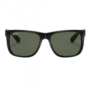 Óculos de sol Ray-Ban Justin Classic Preto Fosco/Verde - 0RB4165L