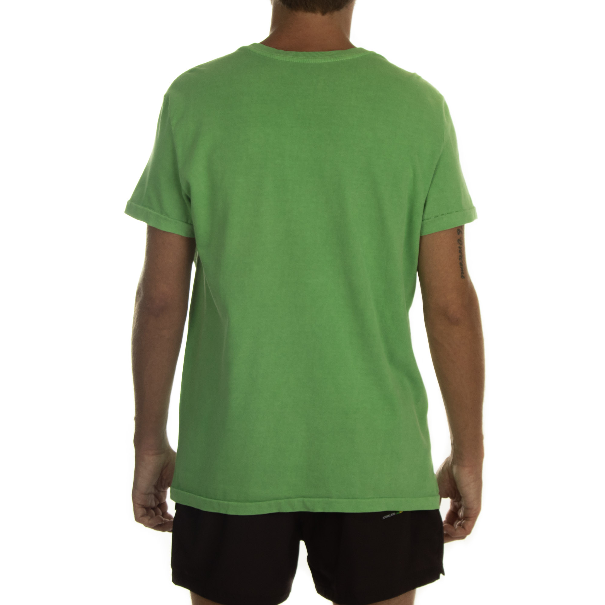 Camiseta Osklen Brasão Manga Curta Masculino Verde