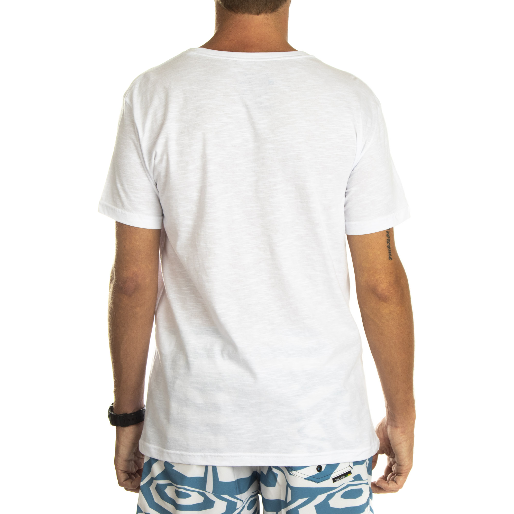 Camiseta Osklen Organic Rough Protect Our Ocean Manga Curta Masculino Branco 6578404