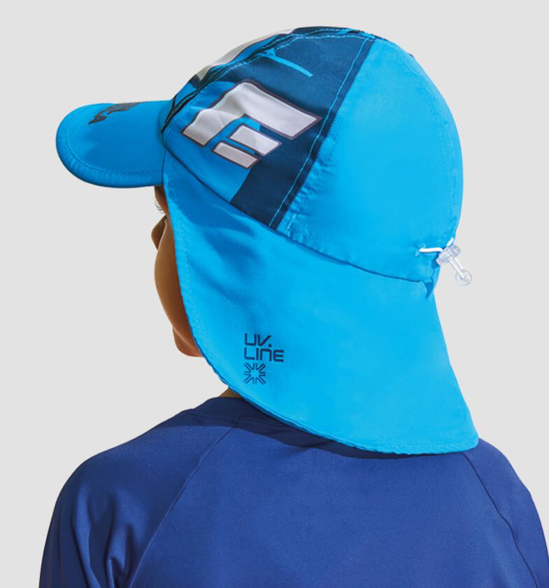 Boné UV LINE Legionário Capitão América Infantil Azul Proteção Solar