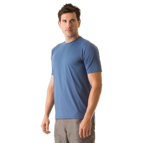 Camiseta UV LINE Uvpro Manga Curta Masculino Azul Marinho Proteção Solar