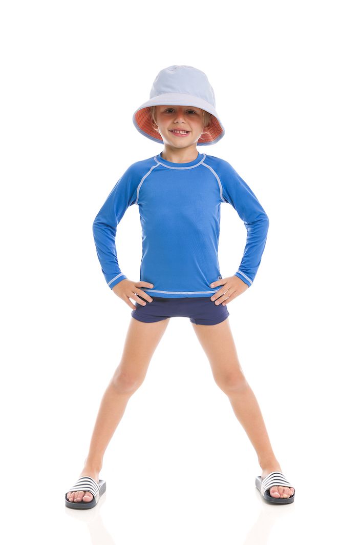 Chapéu UV LINE Colors Infantil Azul Proteção Solar