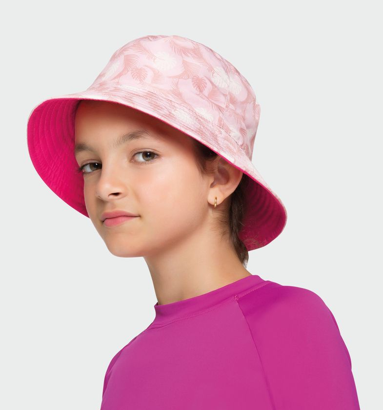 UV LINE Chapéu Napoli Flamingo Dupla Face Rosa Proteção Solar