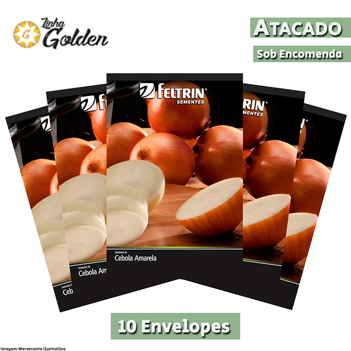 10 Envelopes - Sementes de Cebola Crioula Conesul - Atacado - Feltrin - Linha Golden