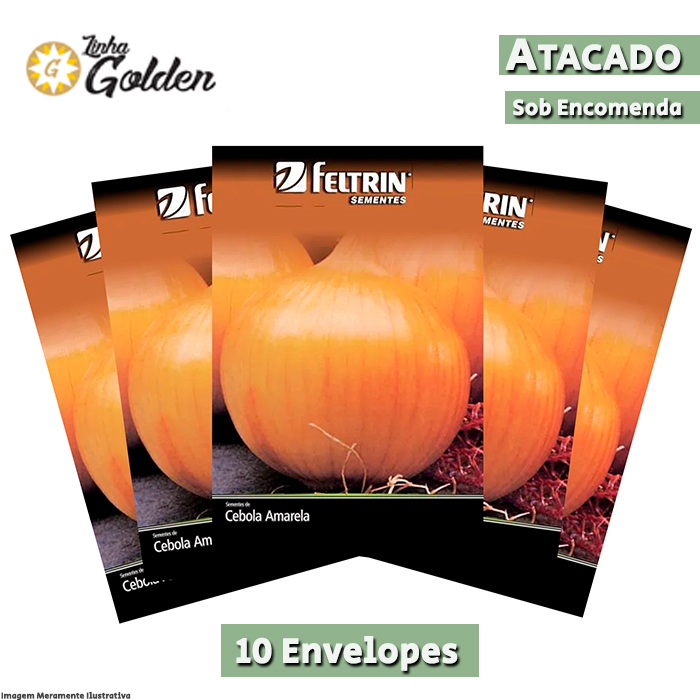 10 Envelopes - Sementes de Cebola Ipa 11- Atacado - Feltrin - Linha Golden