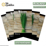 10 Envelopes - Sementes de Cebolinha Verde Fina - Atacado - Feltrin - Linha Golden