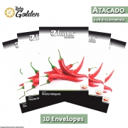 10 Envelopes - Sementes de Pimenta Malagueta - Atacado - Feltrin - Linha Golden