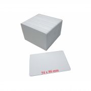 g) Cartão PVC Branco Mifare 1K Espessura 076 Tamanho 54 X 86 mm