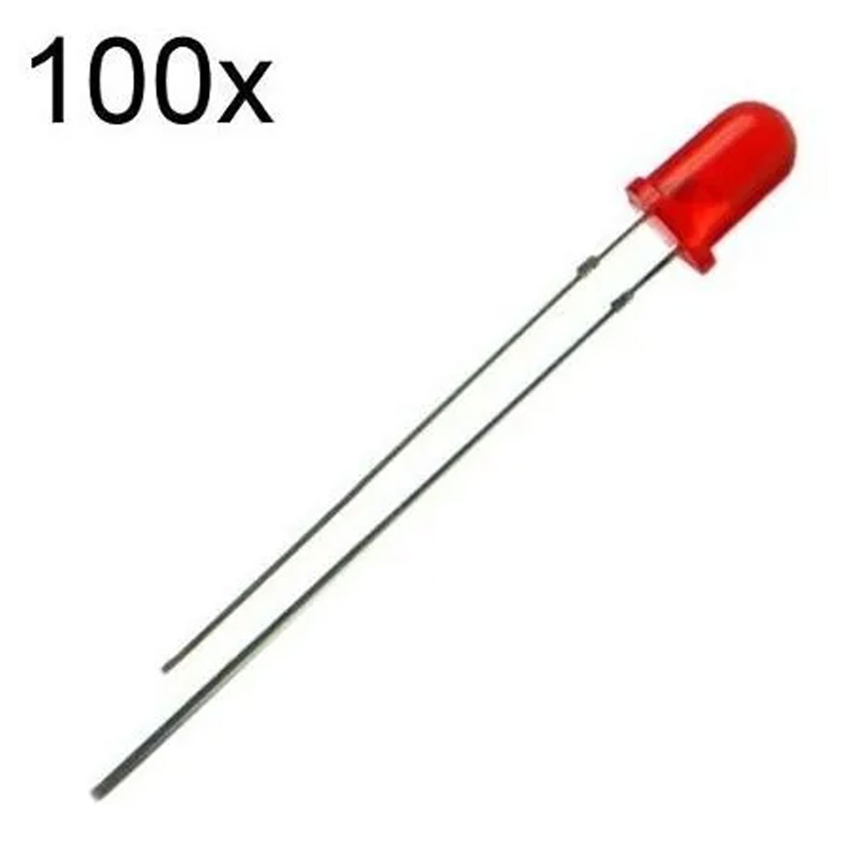 100x Led Vermelho Difuso 3mm