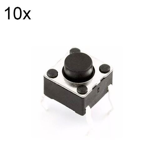 10x Mini Chave Táctil Push Button / Botão 6x6x4.5mm