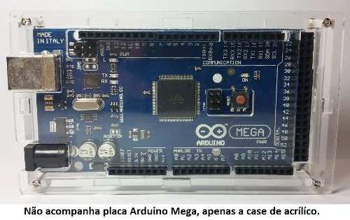 Case Mega 2560 Gabinete Box R3 Acrílico Transparente compatível com Arduino