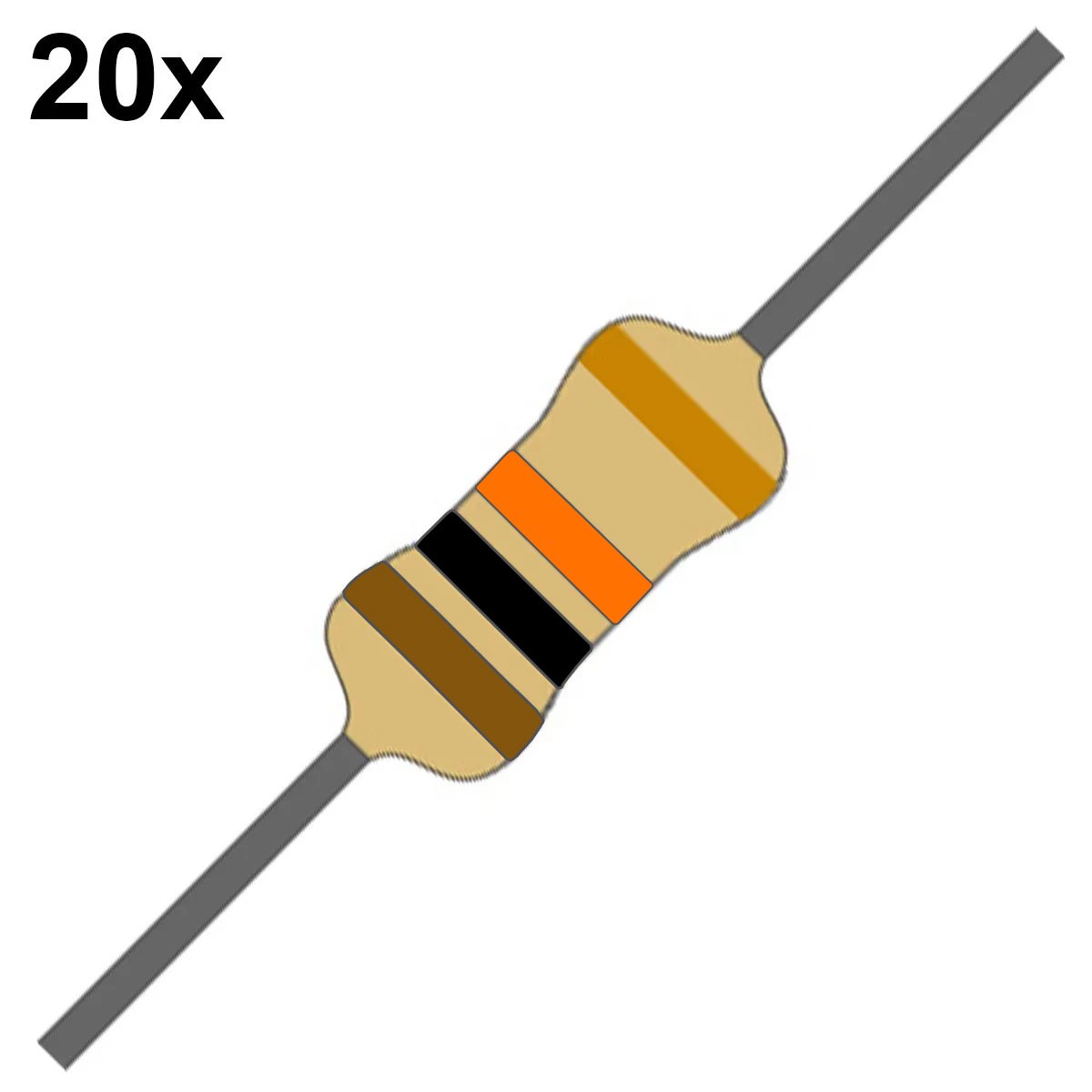 20x Resistor 10k 1/4 W 5% de Tolerância