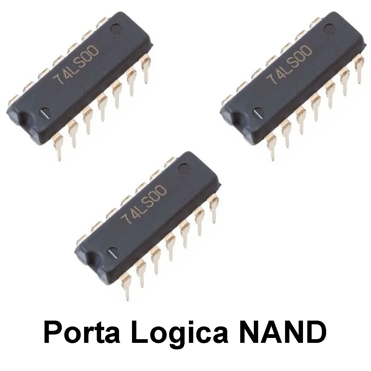 3x Porta Lógica NAND Circuito Integrado - CI 74LS00