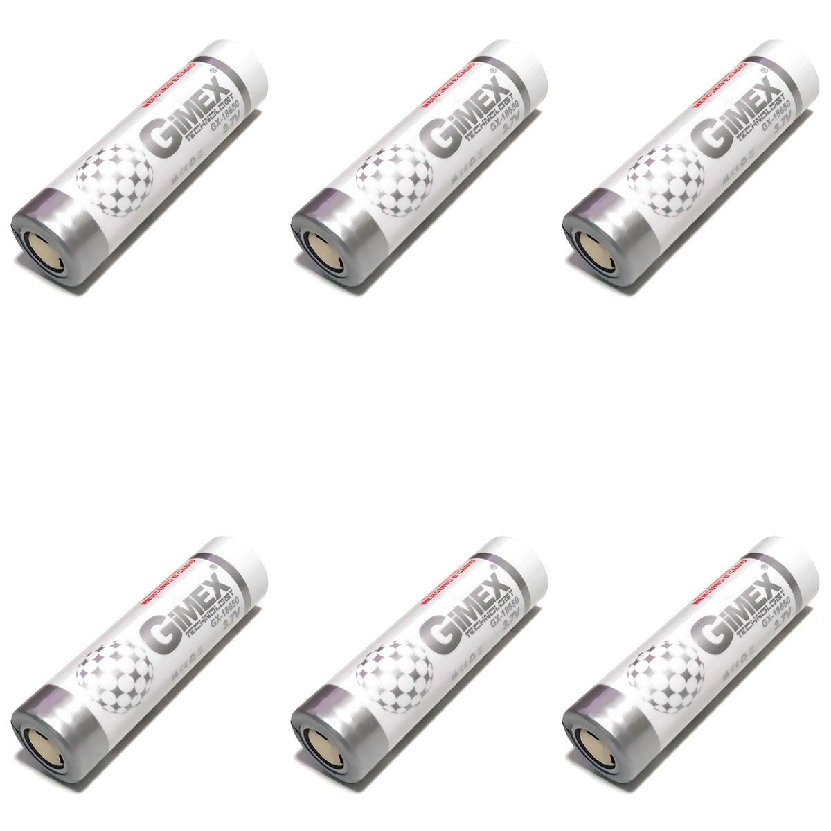 6x Bateria de Lítio 3,7V 18650 Recarregável para Reposição de Pack BMS 1S 2S 3S 4S 5S 6S - Gimex