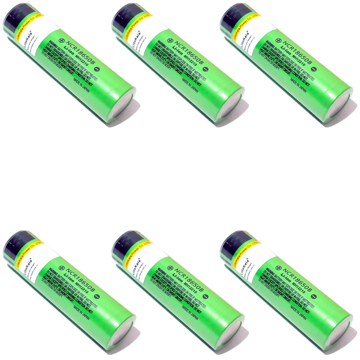 6x Bateria de Lítio 3,7V 18650B Recarregável para Reposição de Pack BMS 1S 2S 4S 5S 6S - LiitoKala