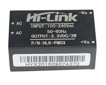 Mini Fonte Hi-link HLK-PM03 100~240VAC para 3.3V DC 800mA 3W