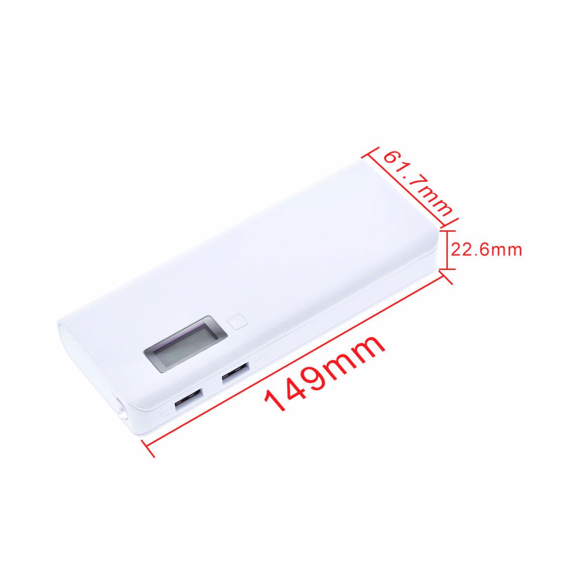 Case Power Bank USB para 5 Baterias 18650 - Não Acompanha Baterias