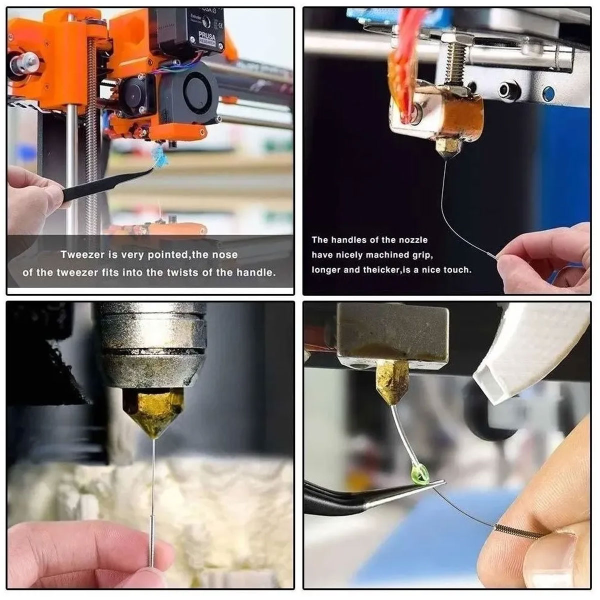 Kit 5 Agulhas de 0.2mm Tubete para Limpeza de bico nozzle de impressora 3D