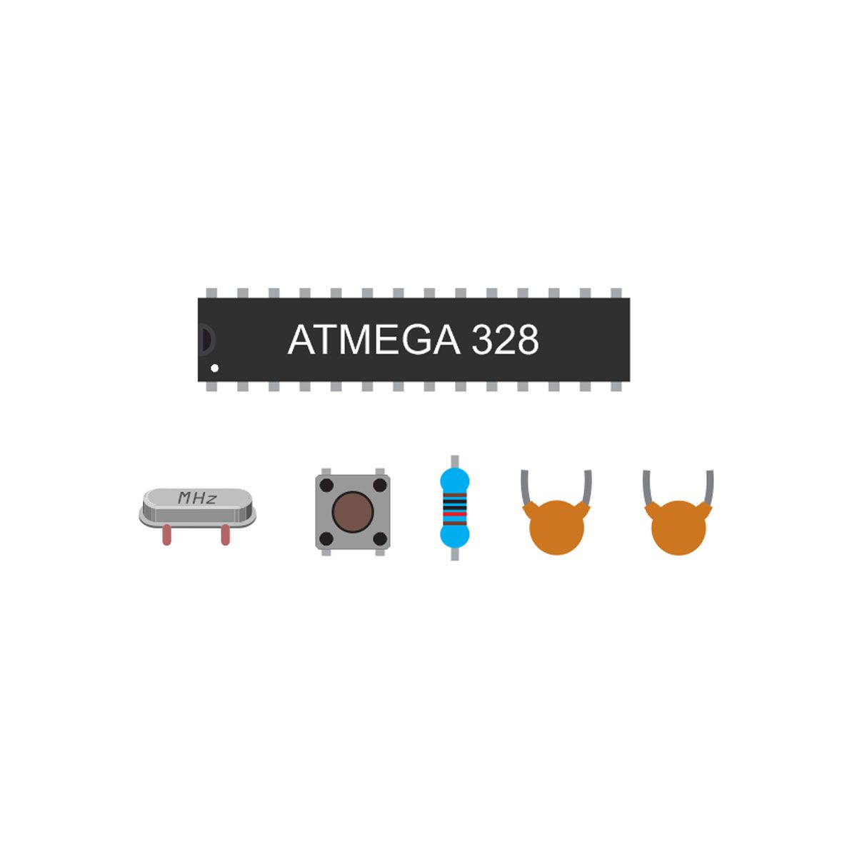 Kit Standalone com Microcontrolador ATMEGA328P com Bootloader montagem de Arduino Compatível