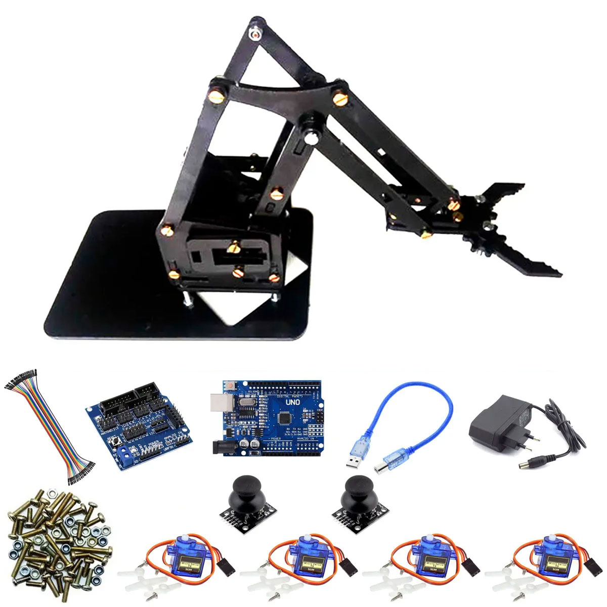 Kit para montar: Braço Robótico para Arduino e Controle via Joystick