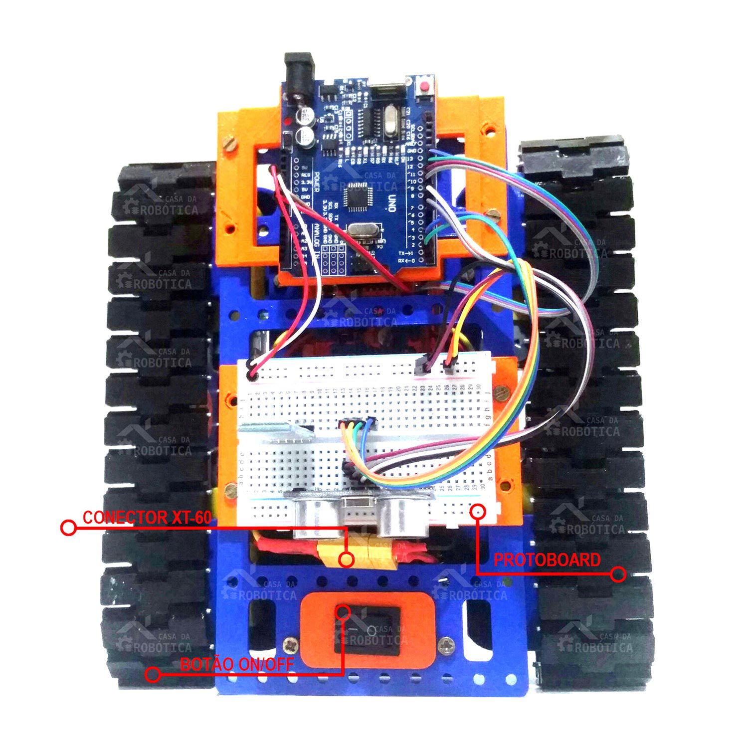 Plataforma Robótica Educacional Tank / Esteira Com Placa Compatível com Arduino