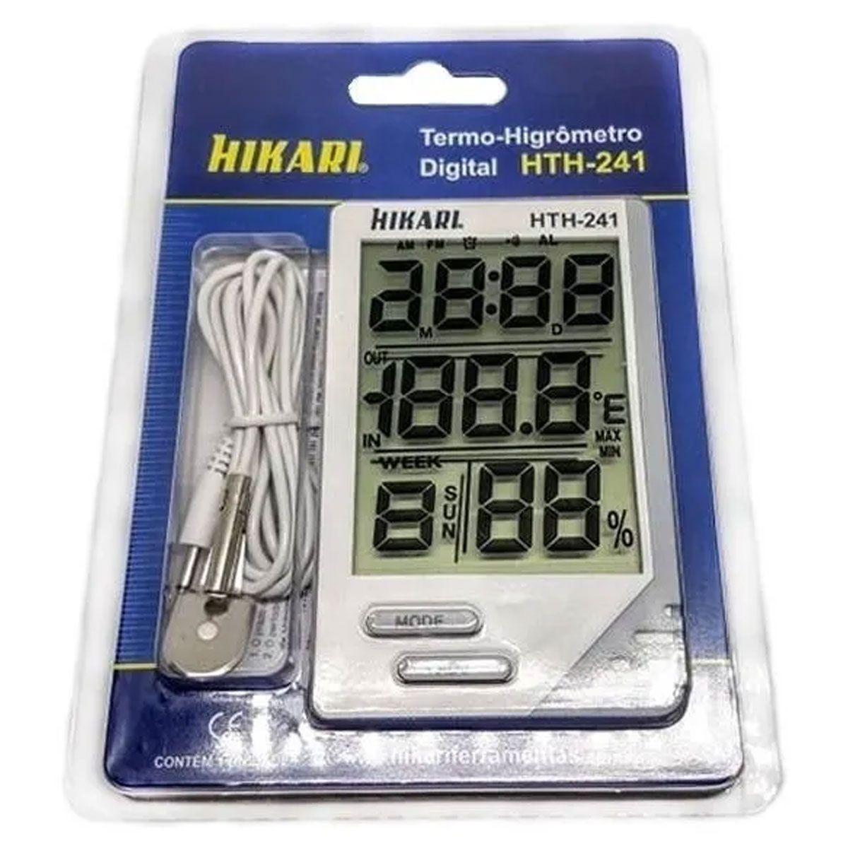 Termo-Higrômetro (Mede Temperatura e Umidade) Digital HTH-241 - HIKARI-21N237