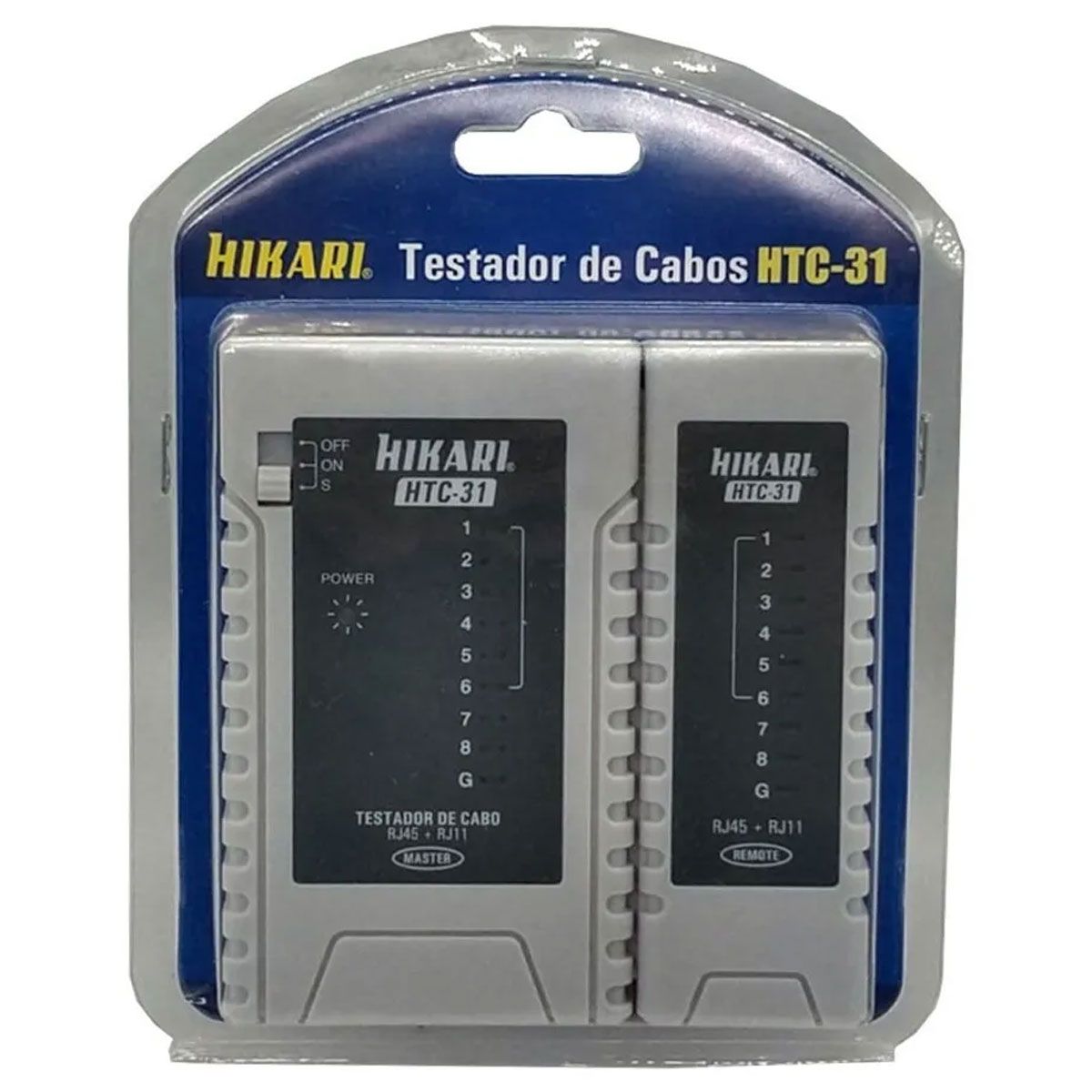 Testador de cabos RJ45 e RJ11- Hikari HTC-31