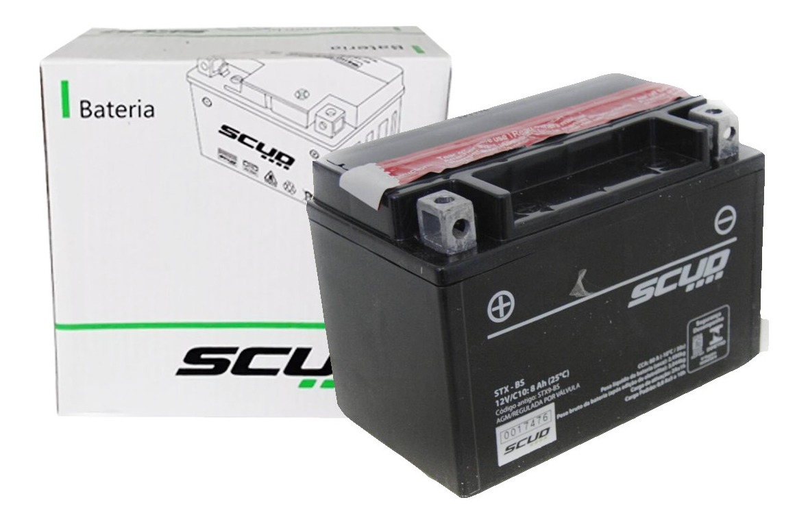 Bateria Scud STX9-BS CB500 XT600 VT600