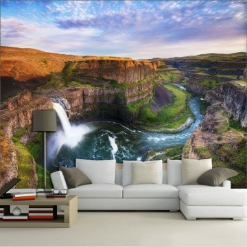 Papel De Parede 3D | Cachoeiras 0016- papel de parede paisagem
