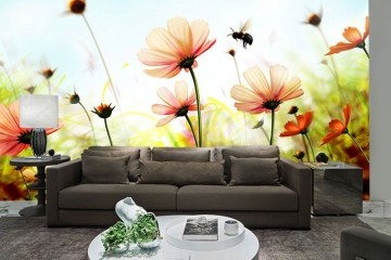 Papel De Parede 3D | Flores 0027 - papel de parede flores