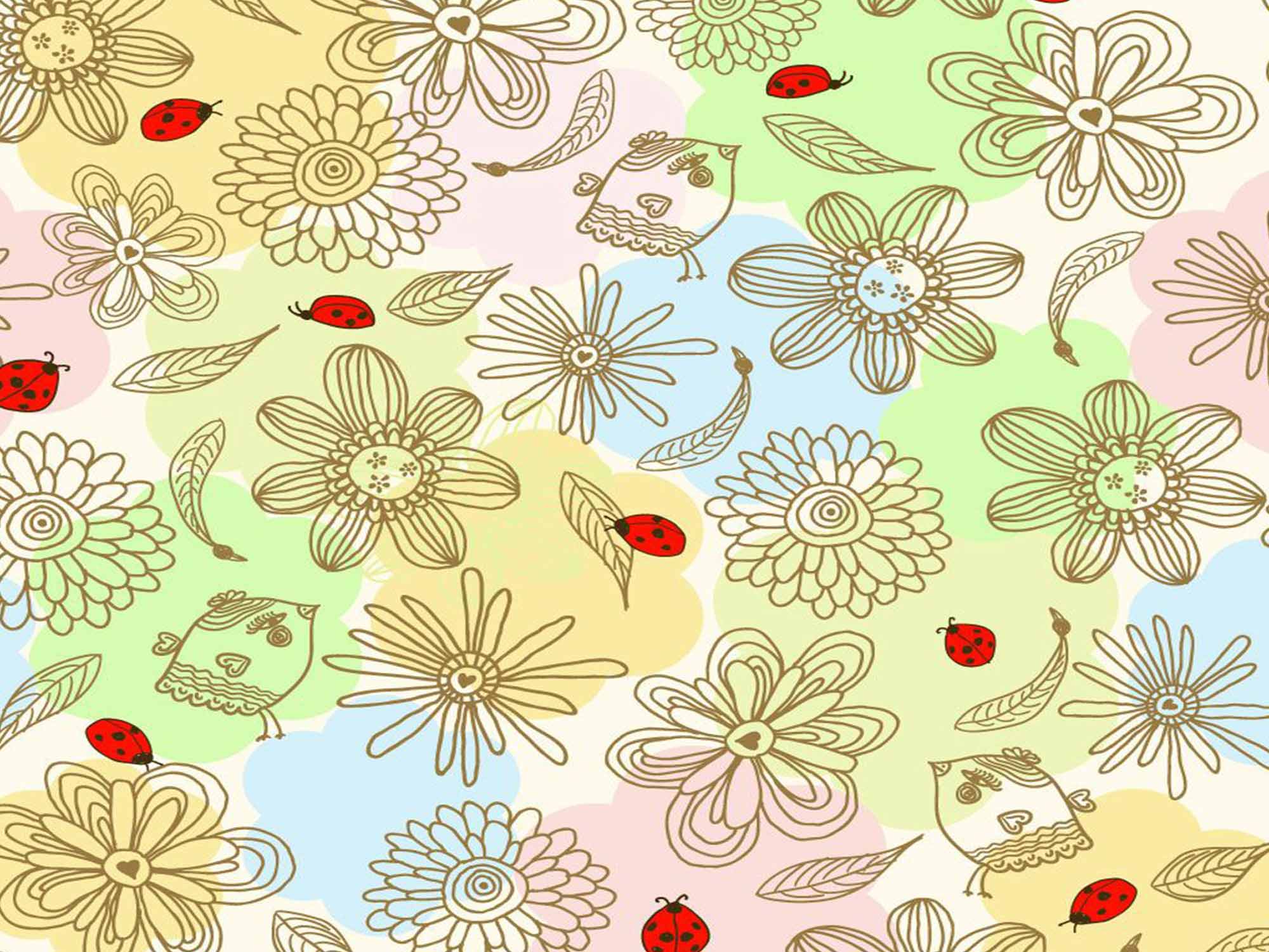 Papel de Parede Floral 0069 - Adesivos de Parede  - Paredes Decoradas
