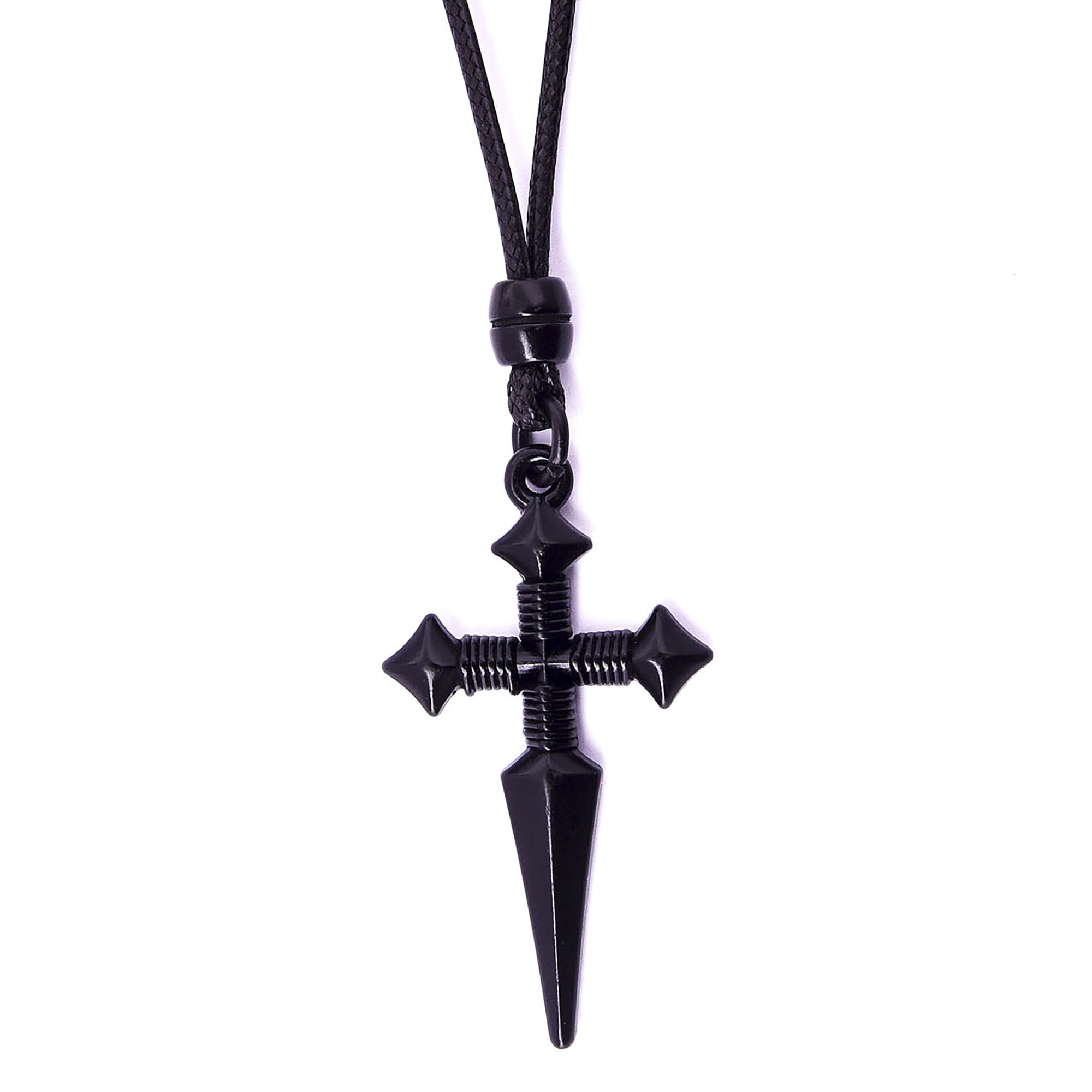Colar Crucifixo De Pontas Black Ajustável  - Style Empório