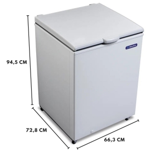Freezer Horizontal Refrigerador Para Sorveteria Dupla ação 1 Tampa DA170 Branco 166 Litros Metalfrio