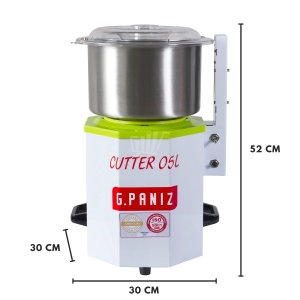 Processador de Alimentos Cutter 5 Litros Triturador Para Cozinhas Epoxi Picador de Legumes 1/2Cv Gpaniz