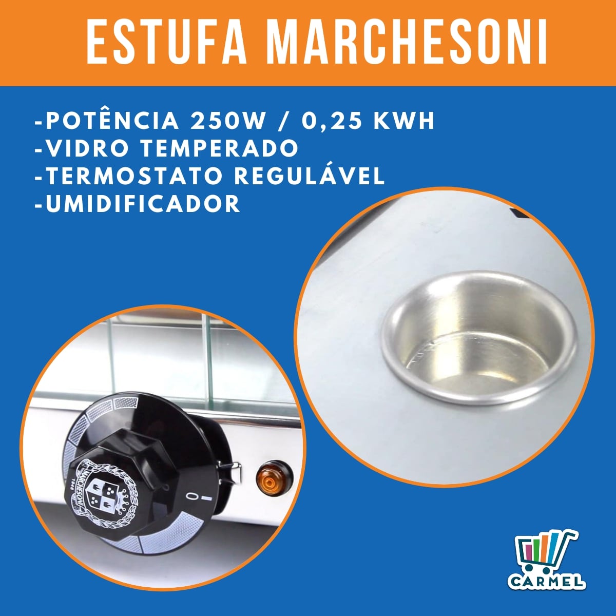 Estufa Para Salgados Curva Marchesoni 3 Bandejas Linha Ouro - EF2031/032 - CARMEL