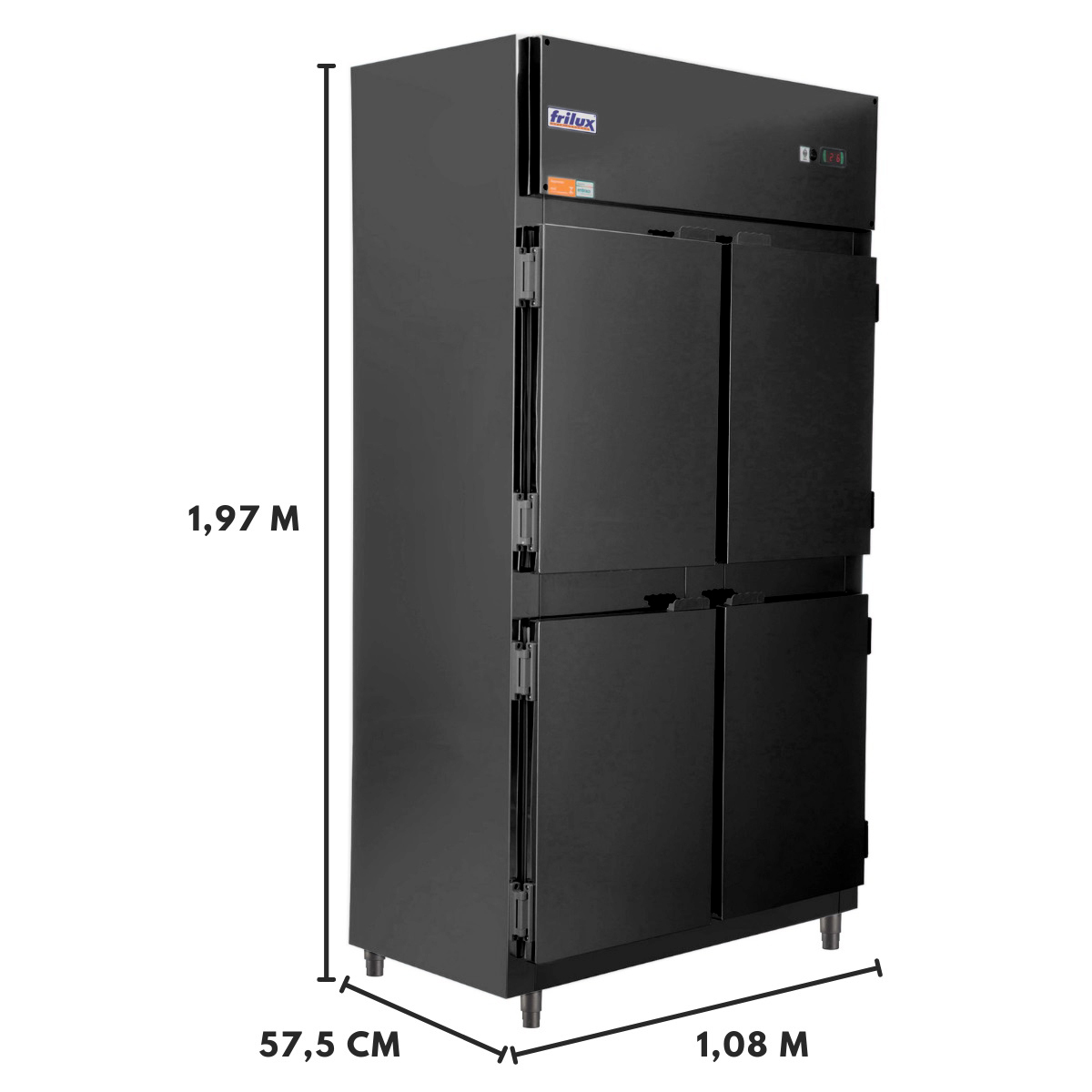 Geladeira Comercial 4 portas Aço Galvanizado Refrigerador 700 Litros Minicamara RF-064-Plus Frilux  - CARMEL