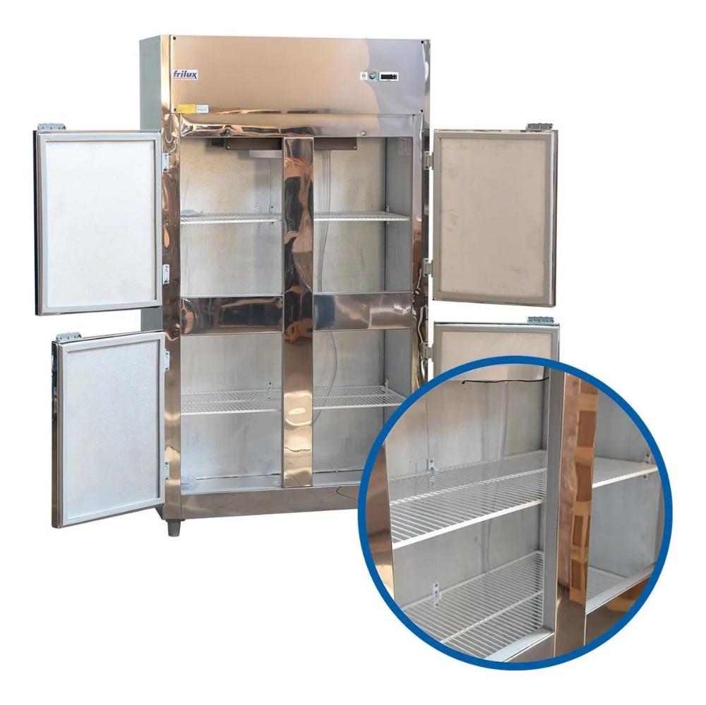 Geladeira Refrigerador Industrial Inox 4 Portas Cegas 700 Litros RF-064E Frilux  - CARMEL