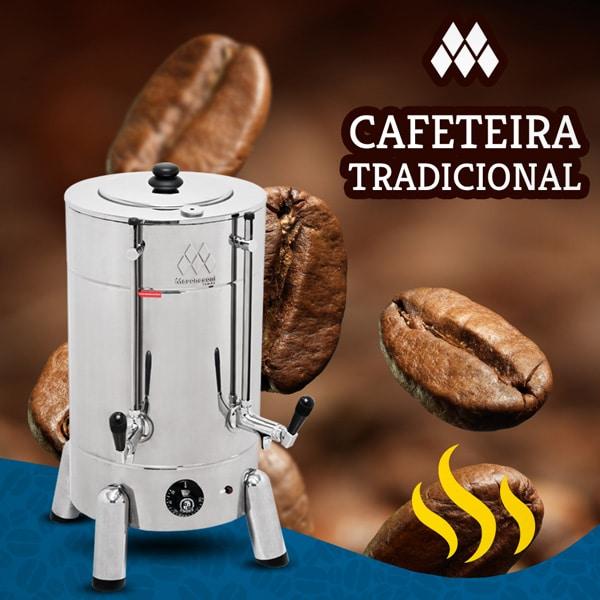 Kit Cafeteira Tradicional 4 Litros 1300 W + Esterilizador 3 Bules Com Termostato - Marchesoni - 220 V - CARMEL