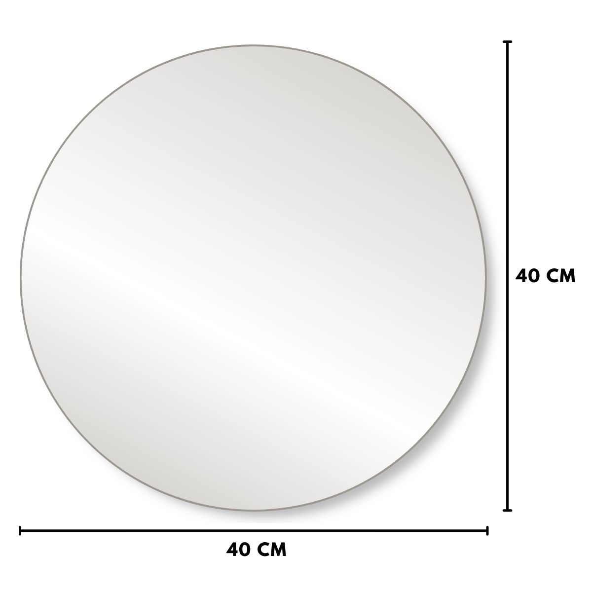 Kit com 10 Sousplat Espelho Redondo 40 CM Diâmetro Decoração Para Mesa - PKO  - CARMEL