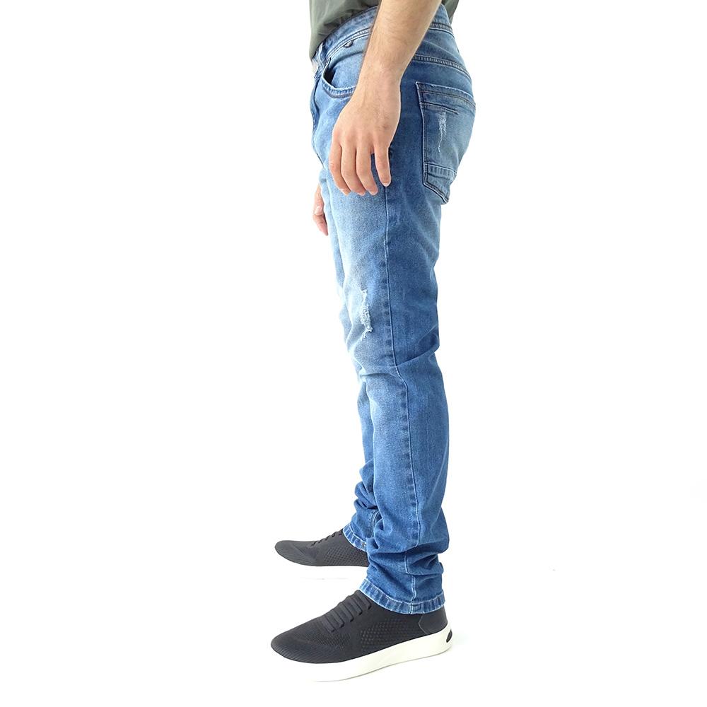 Calca Jeans Catucci Skinny Efeito Estonado Com Puido - 11098